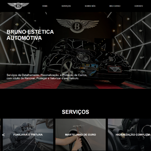 Landing Page Estética Automotiva